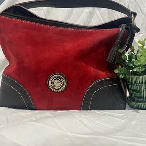 Dooney & Bourke Red and Black Hobo Bag